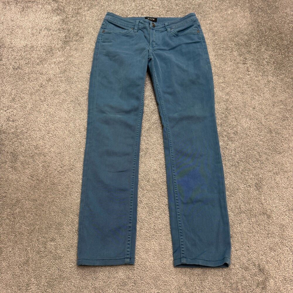Neuw Razor Skinny Denim Jeans Women 8R Blue Vintage Revision Button Fly Mid Rise